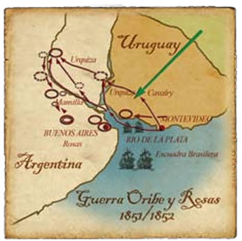 Urquiza invade uruguay
